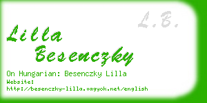 lilla besenczky business card